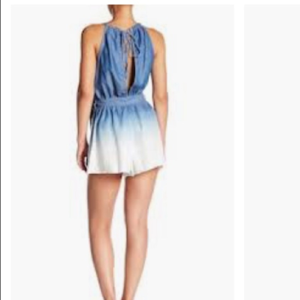 DO+BE denim ruffle ombré blue  S 💯 % Tencel NWOT